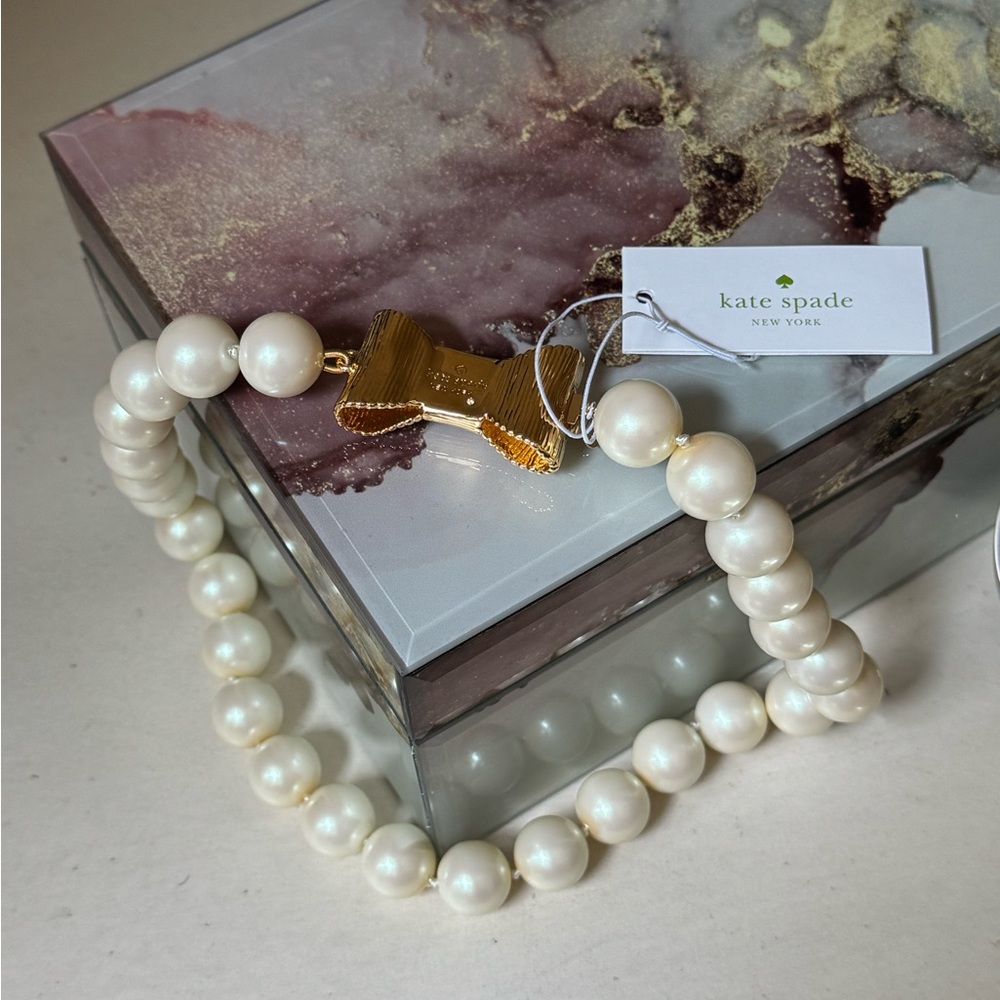 LAST ONE! Kate Spade Pearls Short Necklace NWT! - Picture 10 of 12